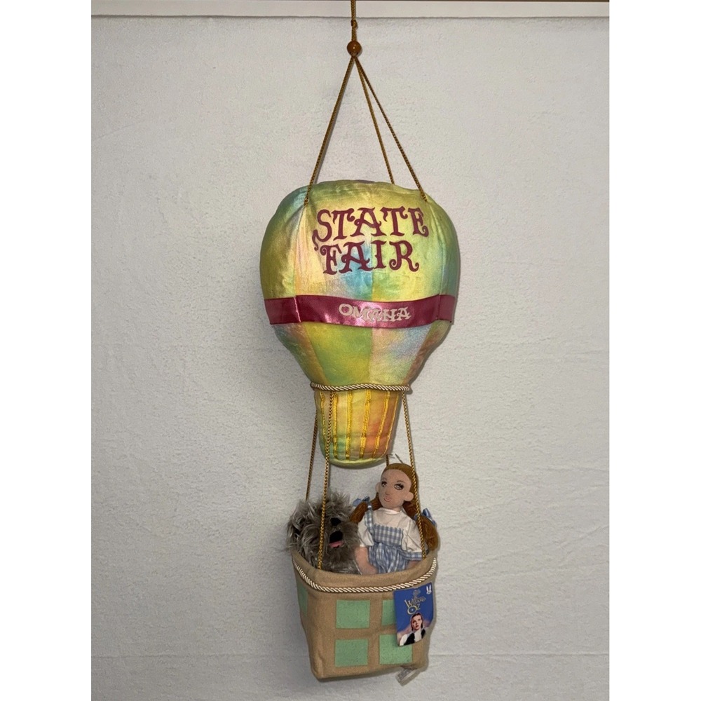 VTG Wizard Of Oz State Fair Omaha Hot Air Balloon 36" Plush With 8 Characters